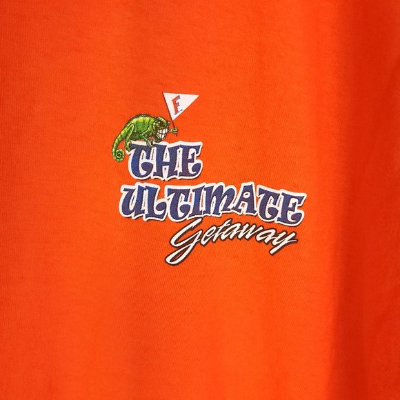 University of Florida Gator Island Graphic T-Shirt Men's XL Orange Short Sleeve - Picture 2 of 8